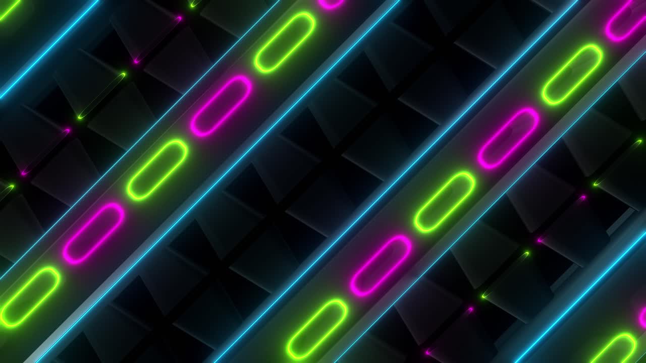 patrón geométrico de neón