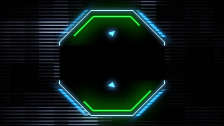 Digital computer screen with HUD elements