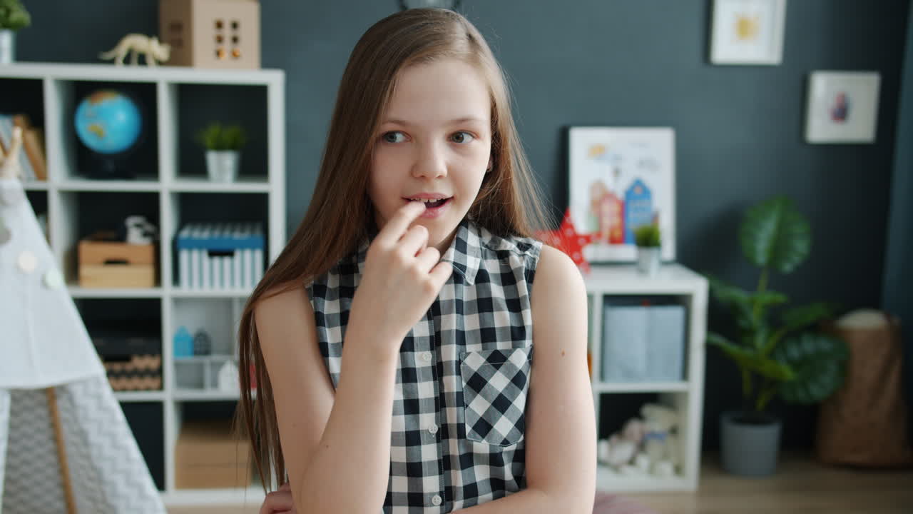 Girl in a playroom