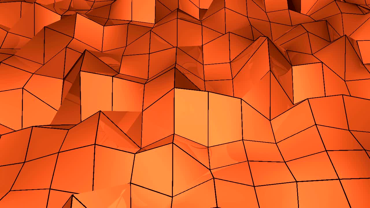 Abstract Polygonal Geometric Surface Loop. 4k resolution. Digital background