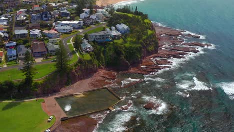 Schöne-Küstenlinie-Der-Stadt-Kiama-In-New-South-Wales,-Australien