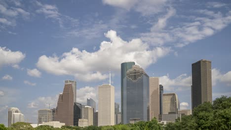 dat time time lpase of the houston texas skyline from large city park