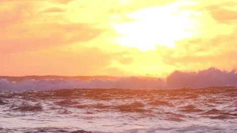 perfect sunset on the ocean.