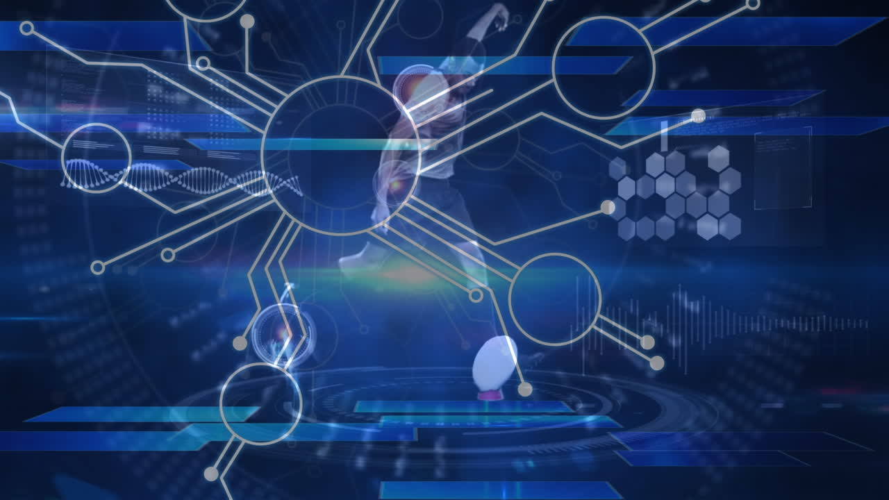 두 인종의 남성 럭비 선수에 대한 다양한 데이터의 애니메이션