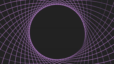 Illusion-purple-retro-circles-vertigo-pattern-on-black-gradient