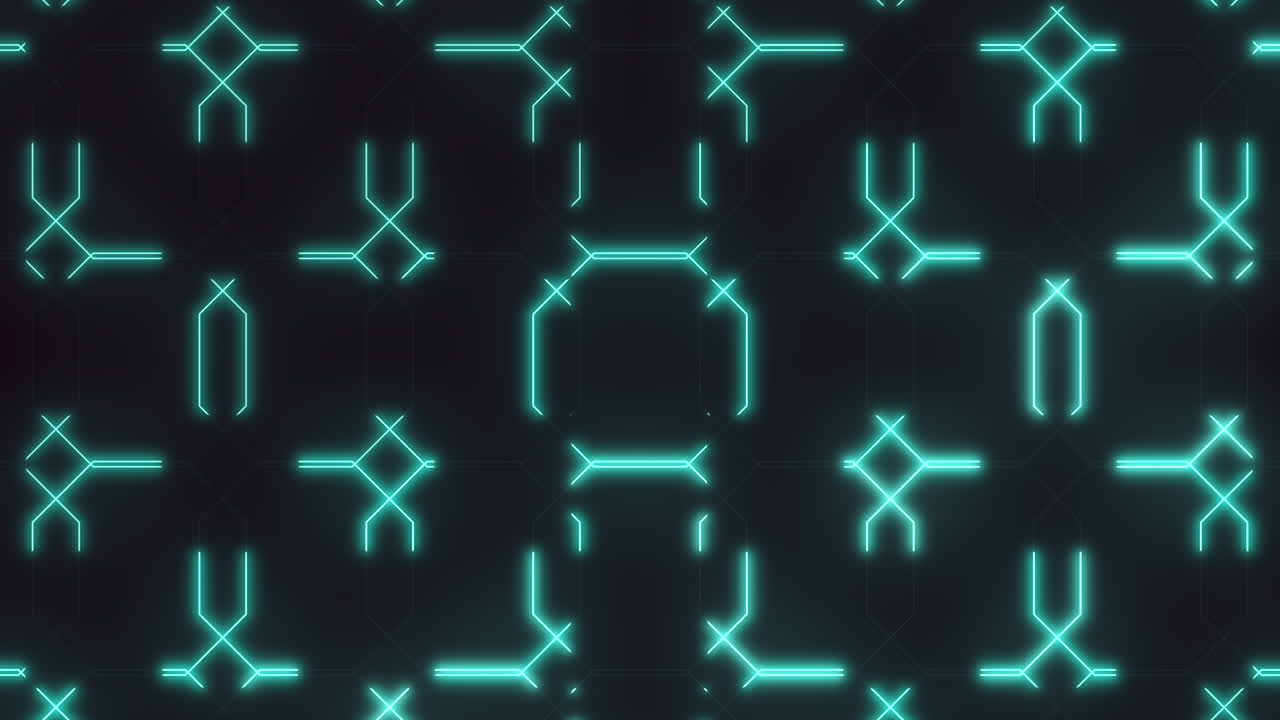 Futuristic illusion neon green abstract lines on black gradient