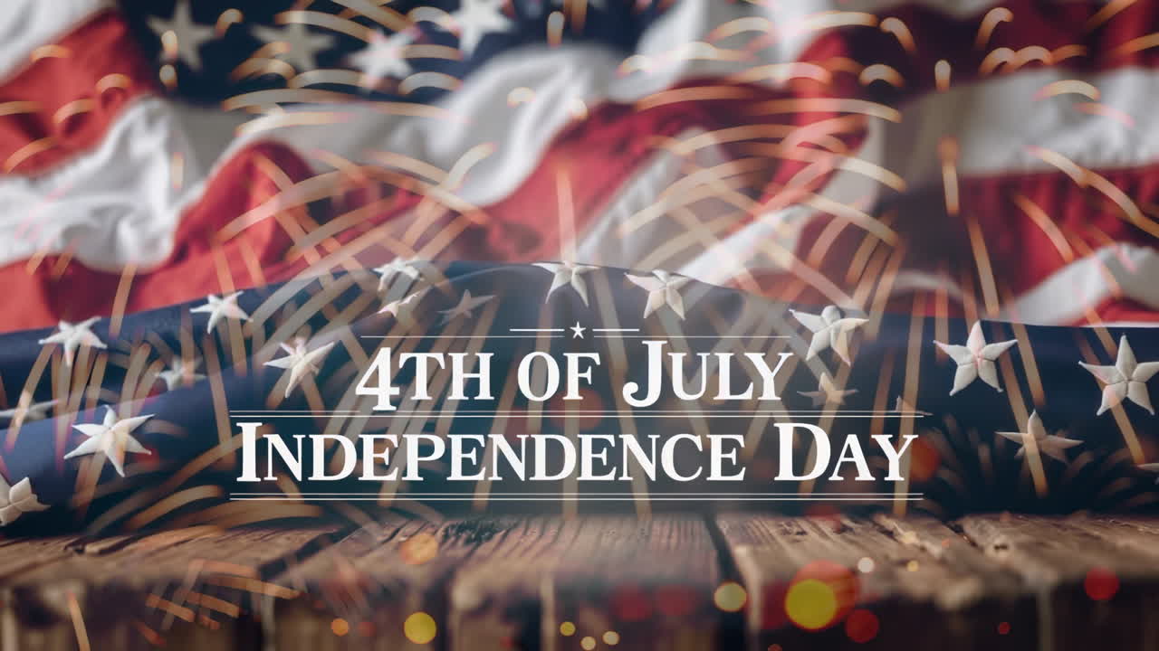 4th of July Independence Day Celebration with American Flag