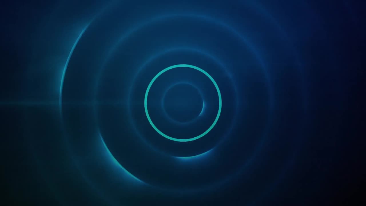 파란 원 위의 점과 파란 원의 진동하는 행