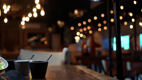 fresh salads couple and glasses of wine at night slider shot