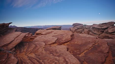 Pan-across-red-rock-formation