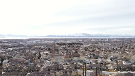 residential houses in provo, utah county - aerial establishing