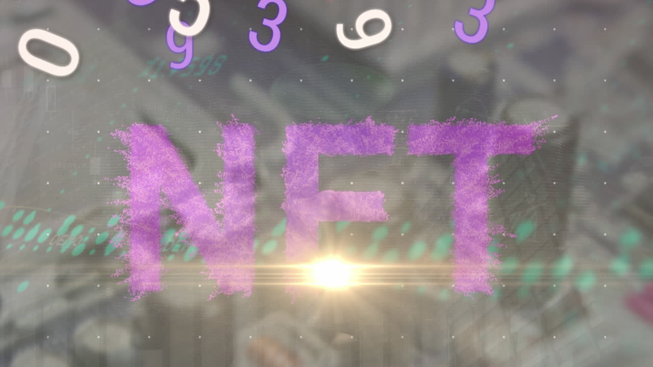 데이터 처리 및 nft 텍스트를 컴퓨팅 보드에 대한 애니메이션