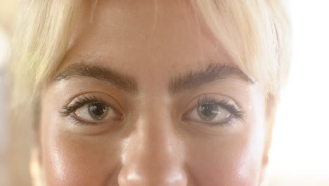 close-up of woman's eyes and eyebrows, focusing on facial expression