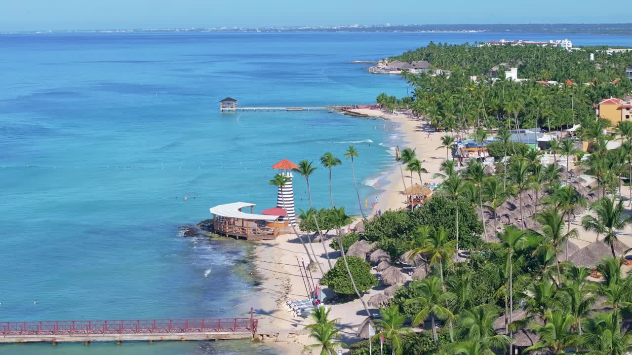 Beautiful Tropical Beach with Lighthouse