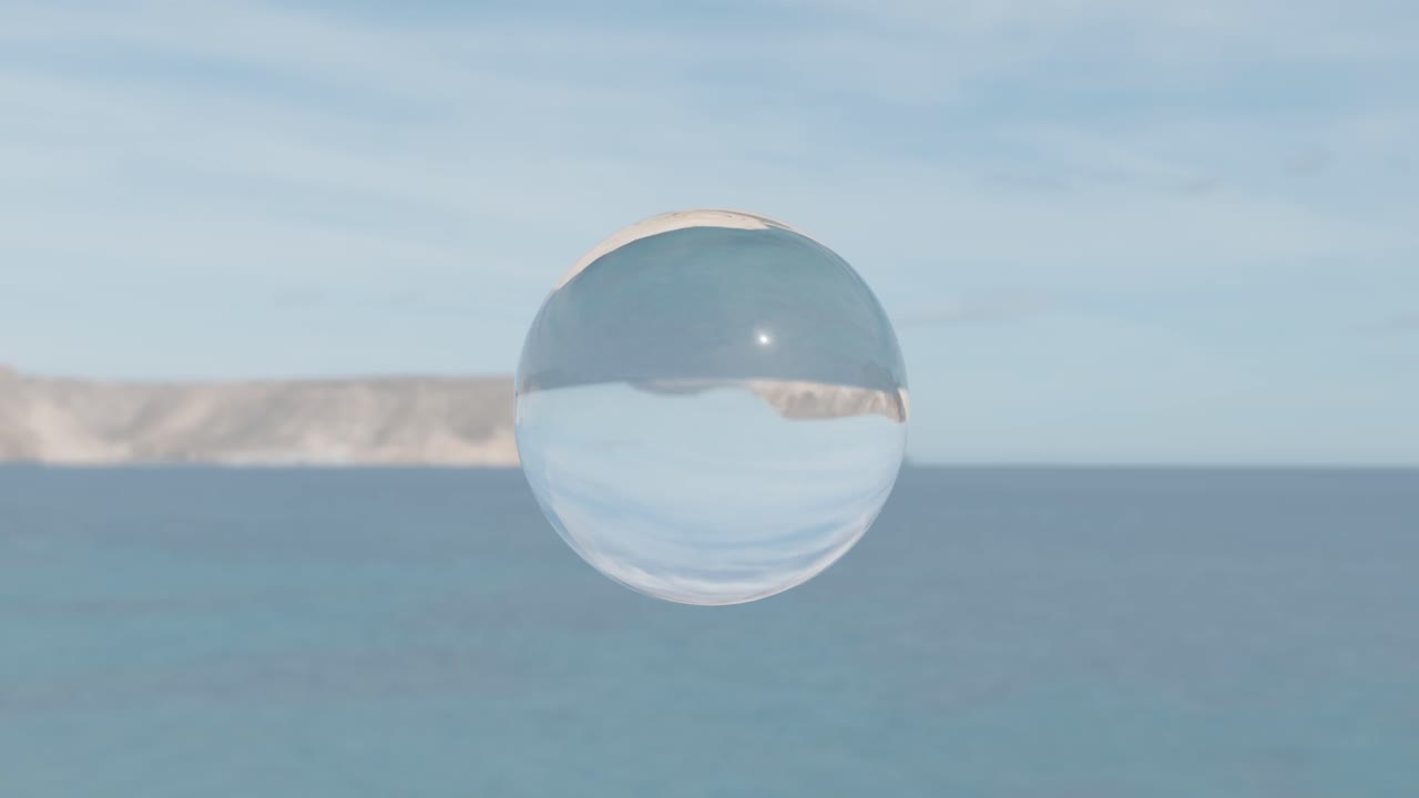 하늘 360도 회전의 수정구슬