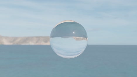 crystal ball in sky 360 rotation