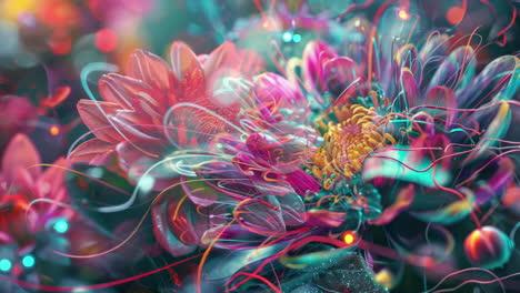 flowers and electric cables made with ai