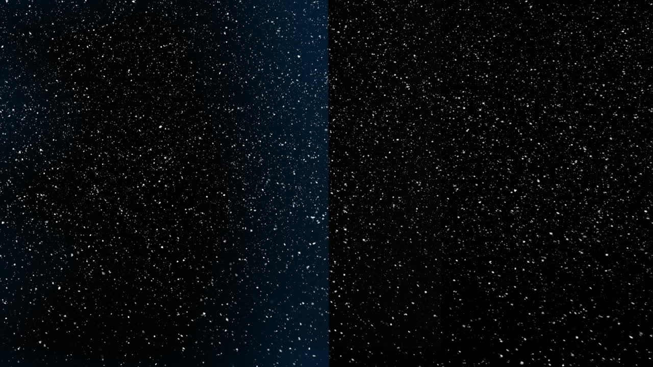 animación de nieve cayendo con espacio de copia sobre fondo azul oscuro