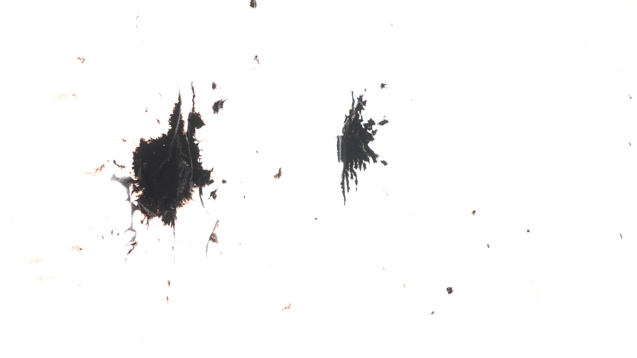 Ink Blots on White Background