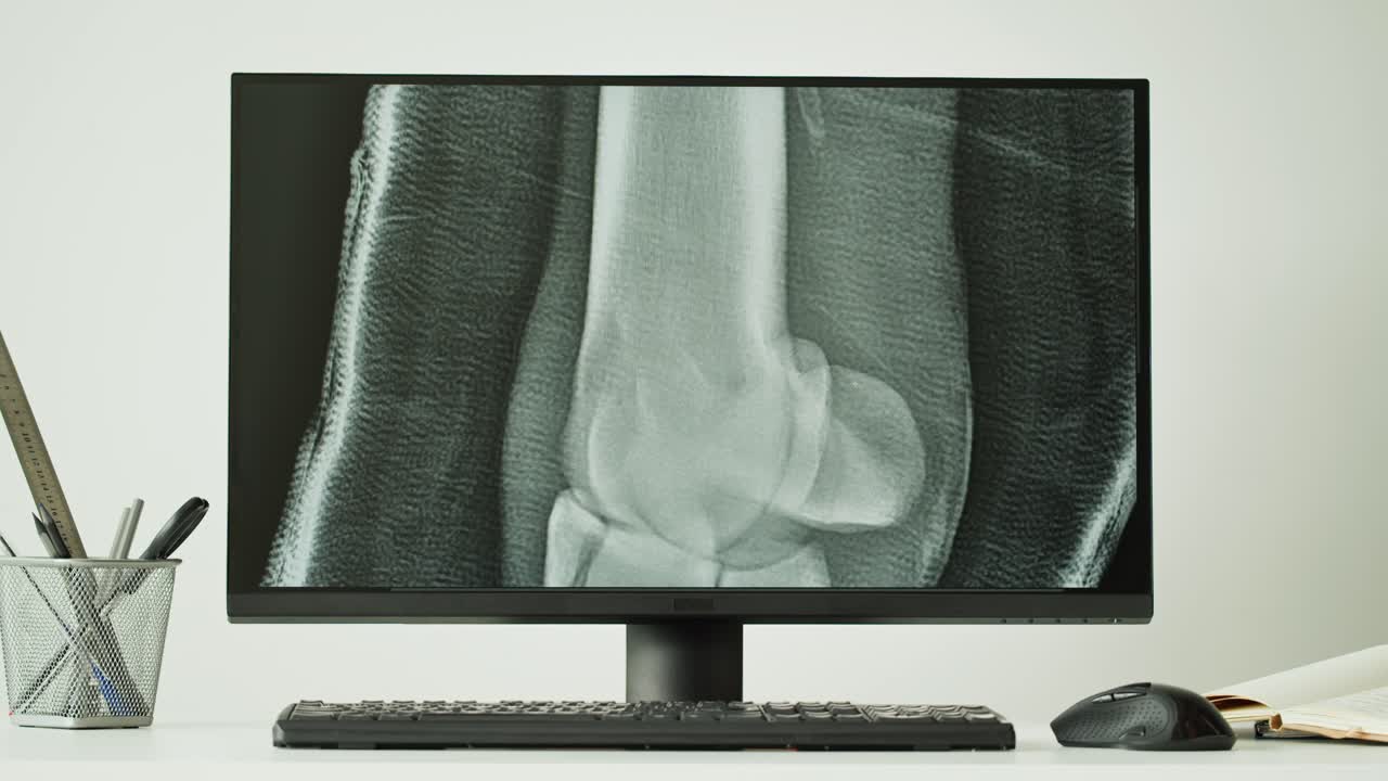 Medical X-ray of a Knee Injury