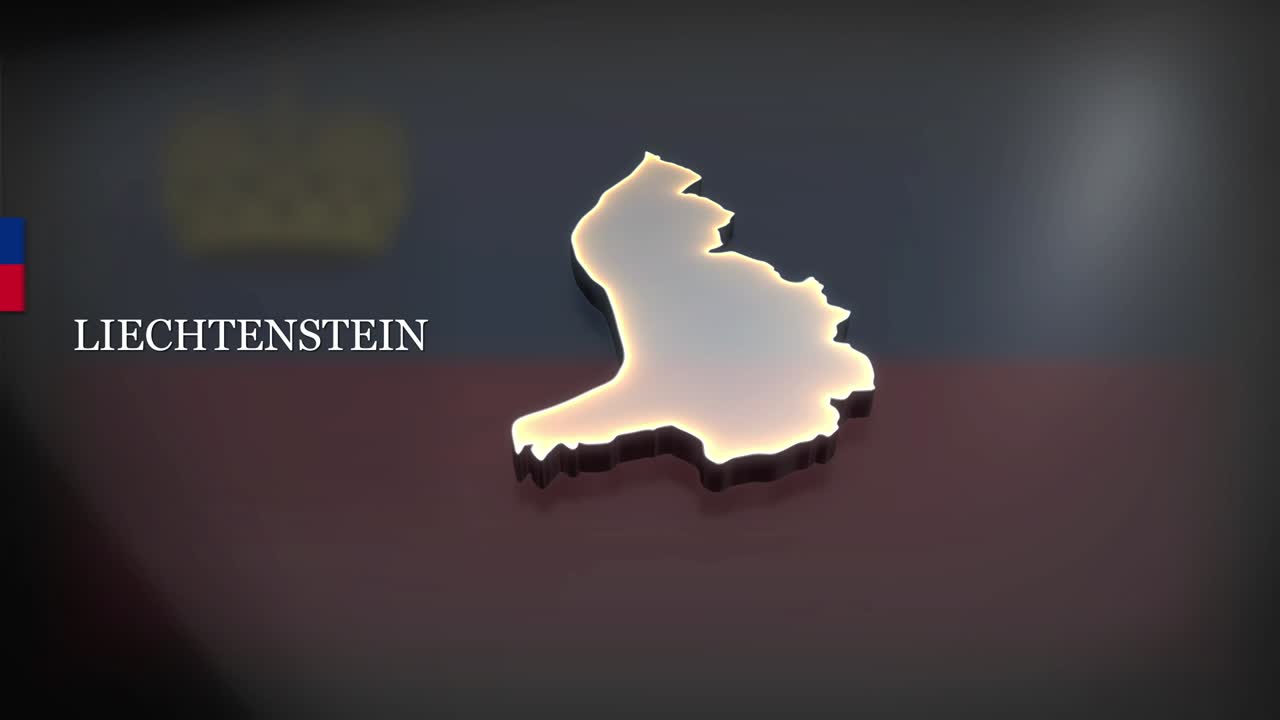 리히텐슈타인의 3d 애니메이션 지도