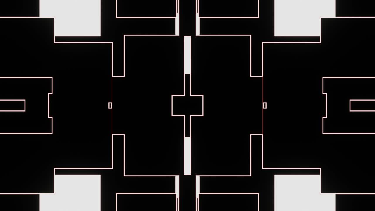 fondo de bucle vj de rectángulos rojos y blancos pulsantes