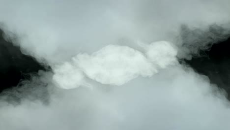 nubes de niebla y humo