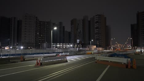 도쿄 하루미 재개발 지역 야간 전망 2022년 6월