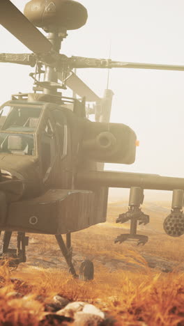 apache helicopter in the desert