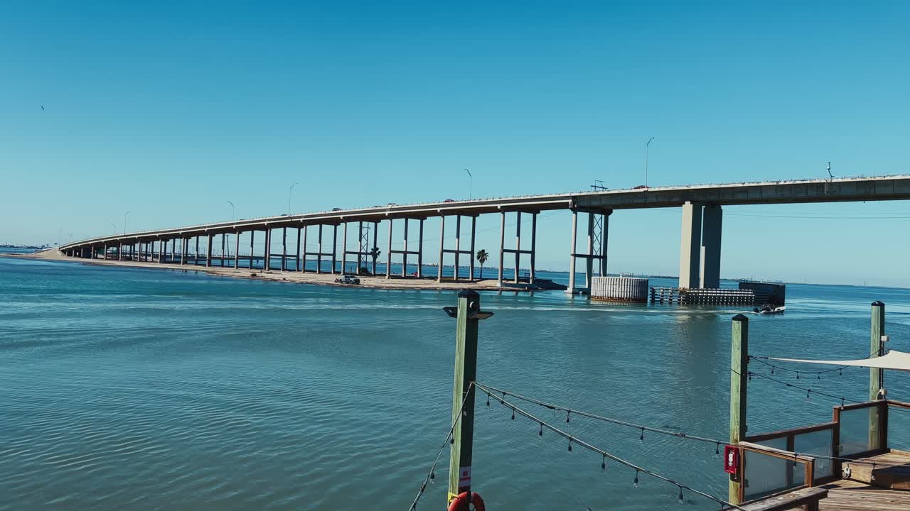 scenic view of the Treasure Island Causeway bridge spanning Boca Ciega Bay