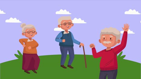 old people in the camp activity characters