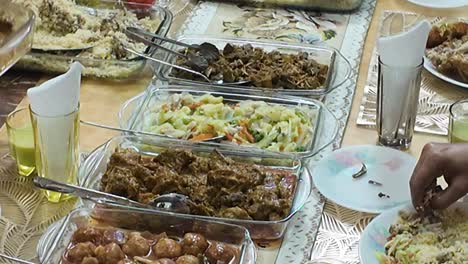 family buffet dinner