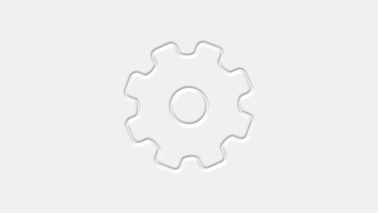 iconos de ruedas de engranajes en fondo blanco. 4k