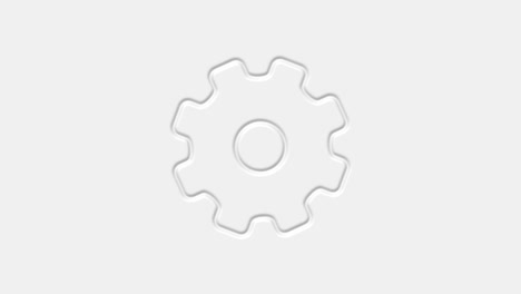 gear wheel icons on white background. 4k