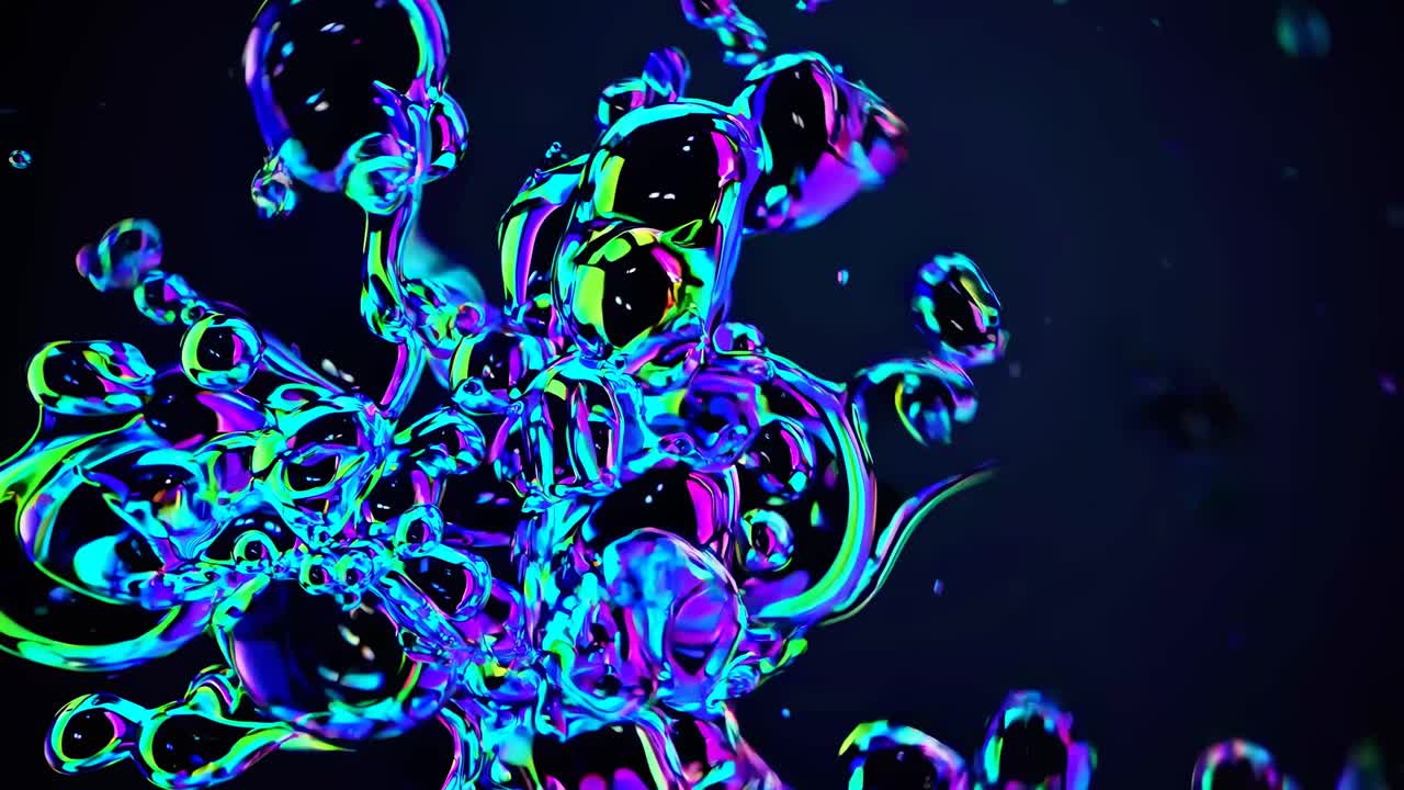 Abstract Colorful Liquid Bubbles