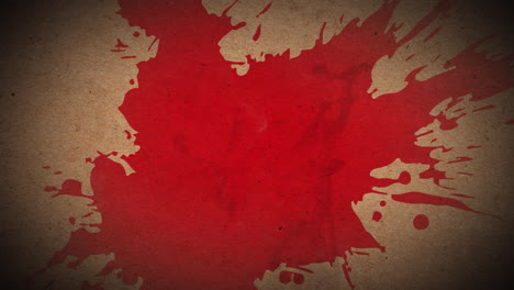 animation of blood stain appearing on brown background