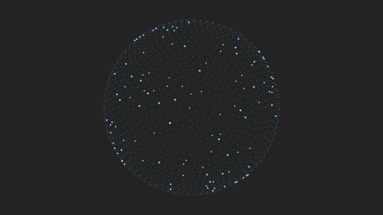 An image of a 3D sphere with purple dots scattered across its surface in a seemingly random pattern