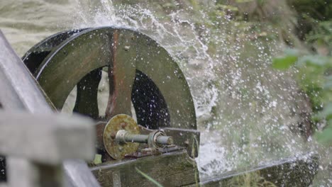 Close-up-of-an-historic-ancient-wooden-water