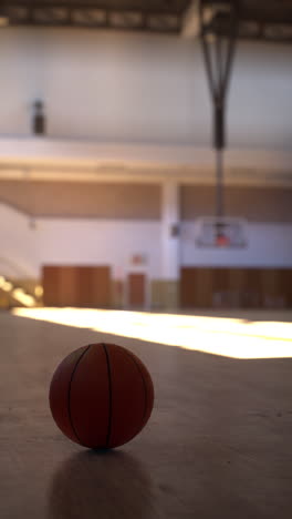 basketball on the court