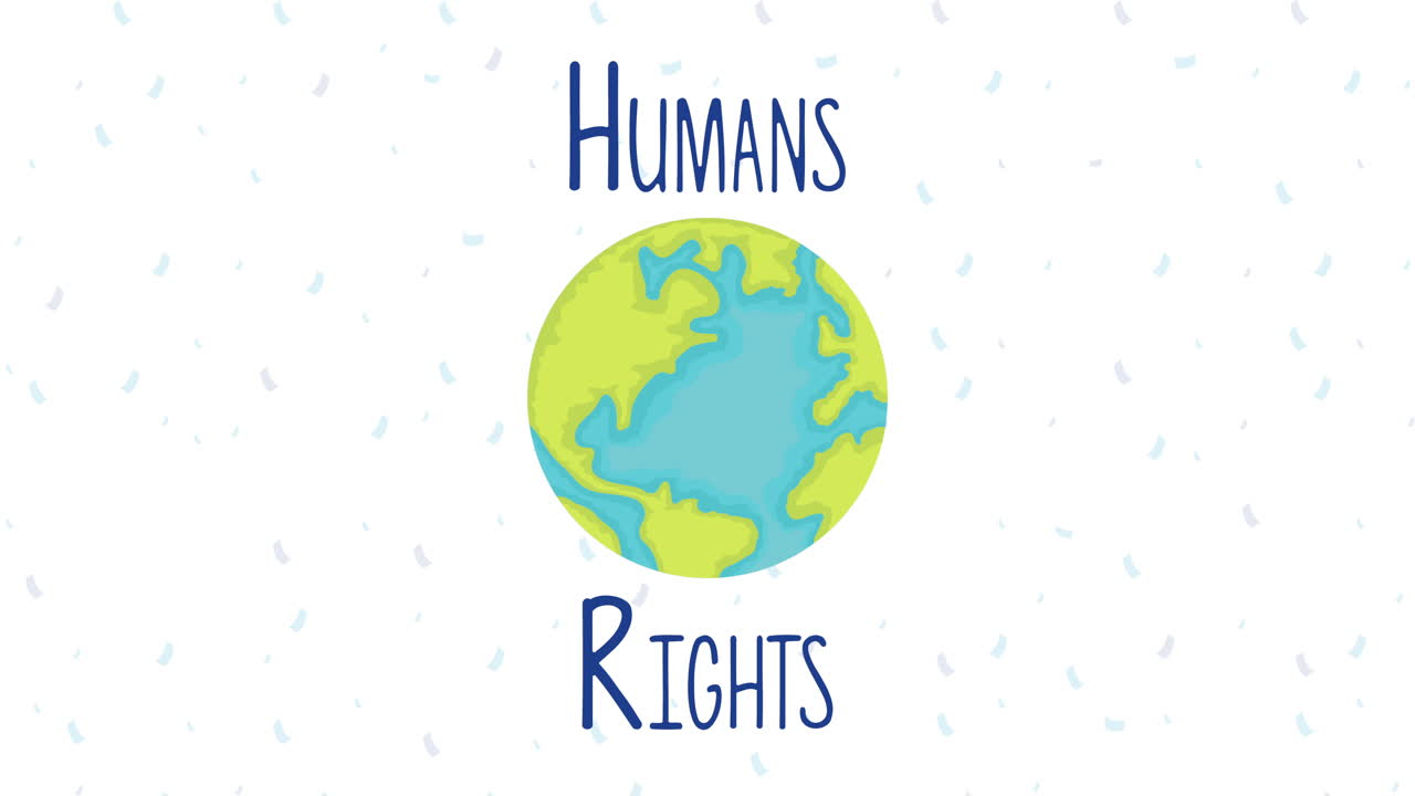 세계 행성과 함께 인권 애니메이션