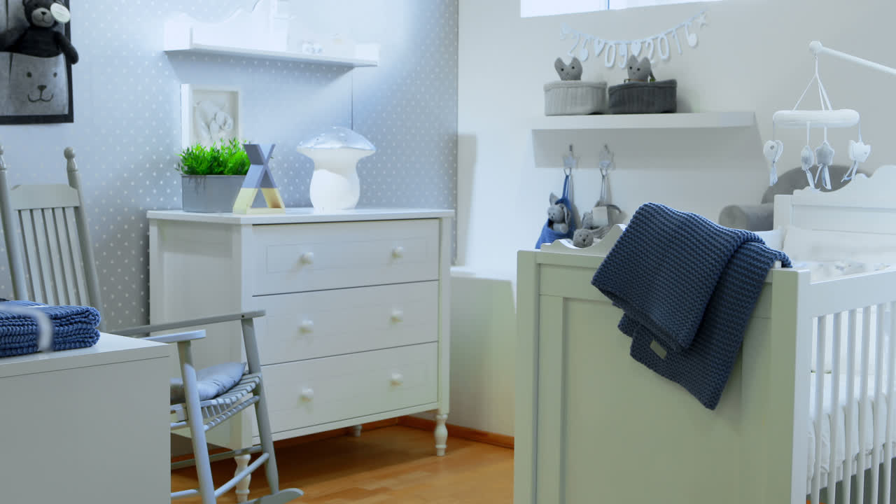 interior de los equipos para bebés en el hogar 4k