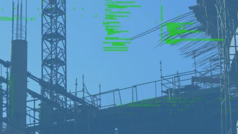 silueta de un lugar de construcción