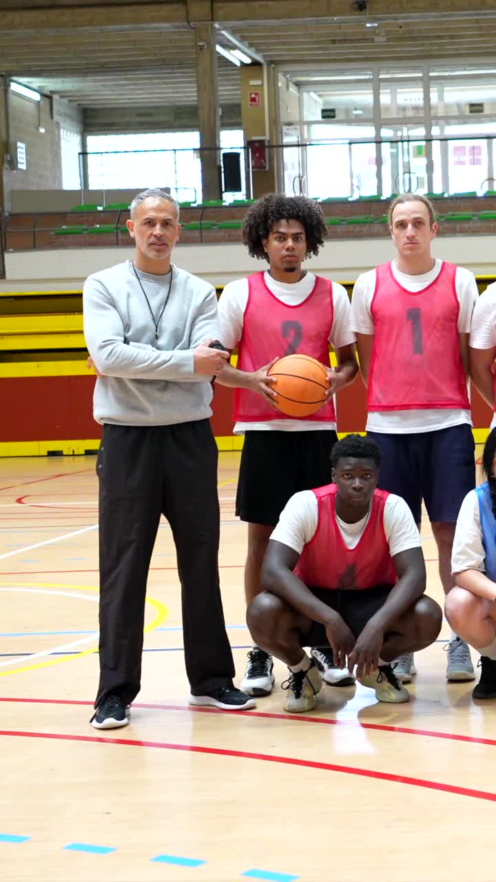 Basketball Team Posing for a Photo