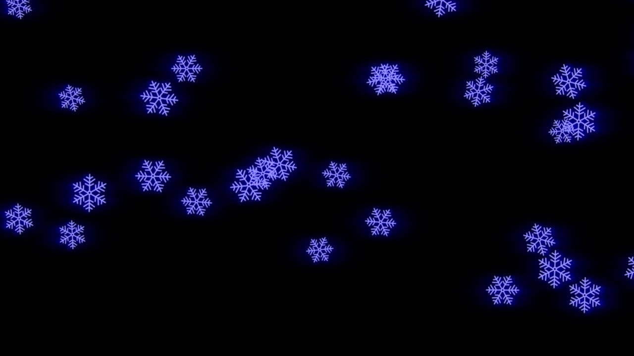Fallende snø på nattehimmelen