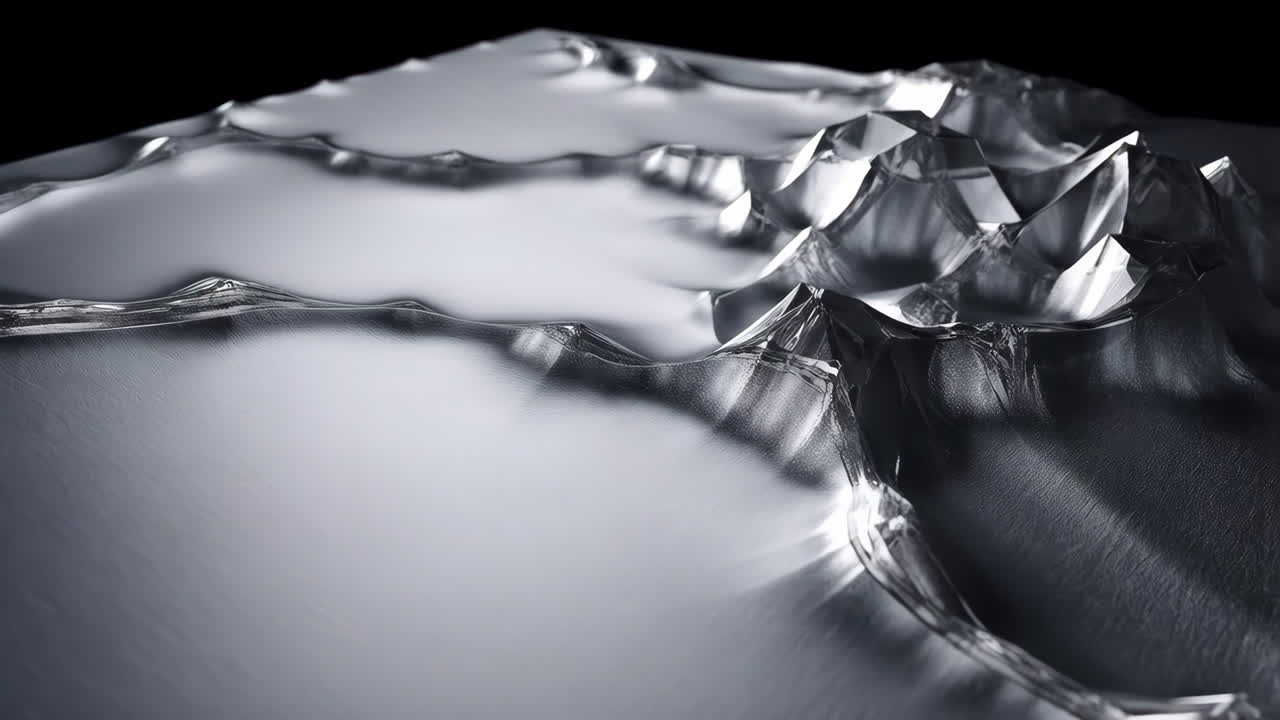 Abstract Undulating Metallic Surface