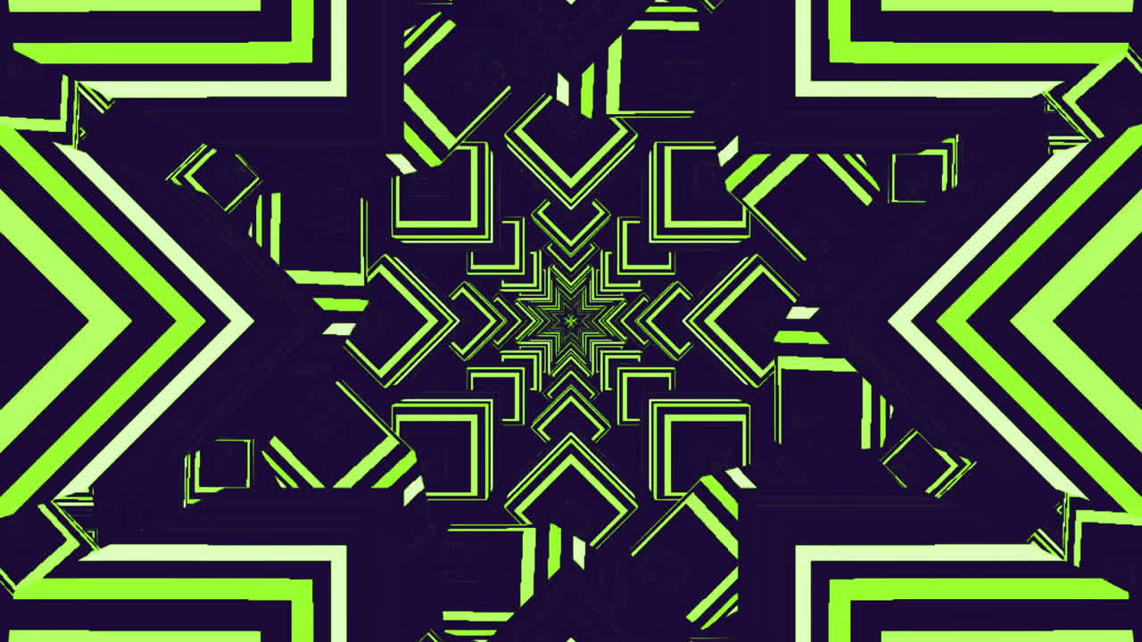 animación de formas de estrellas verdes que se mueven sobre un fondo azul