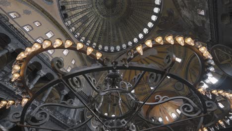 hagia sophia interior with chandelier