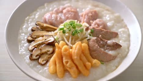 Pork-Congee-or-Porridge-with-Pork-bowl