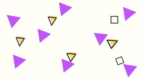 colores y figuras geométricas en animación de fondo blanco