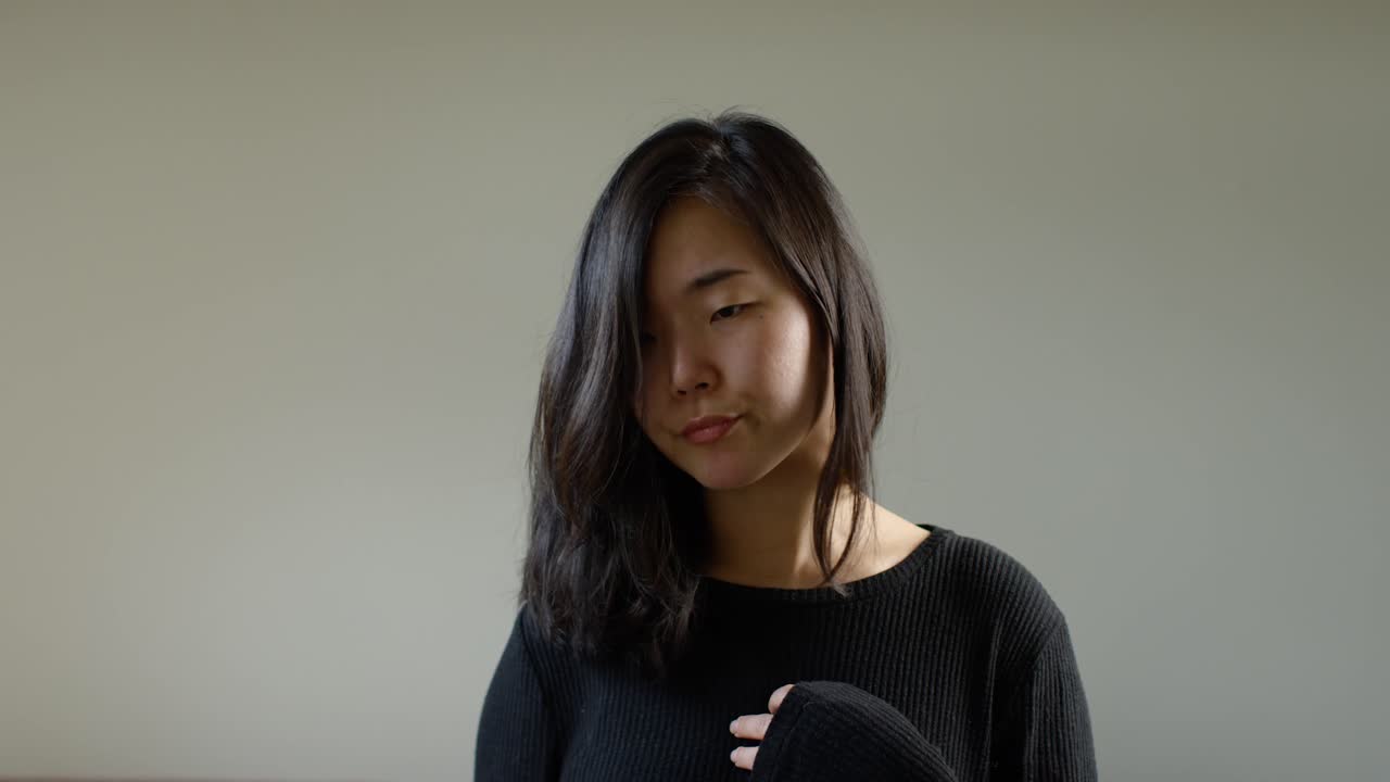 Asian Woman Coughing With Corona Virus